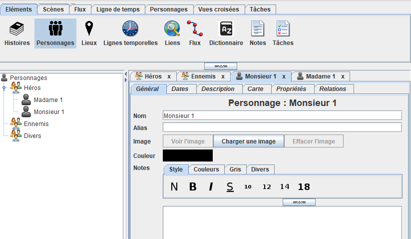 Writekeeper Personnages